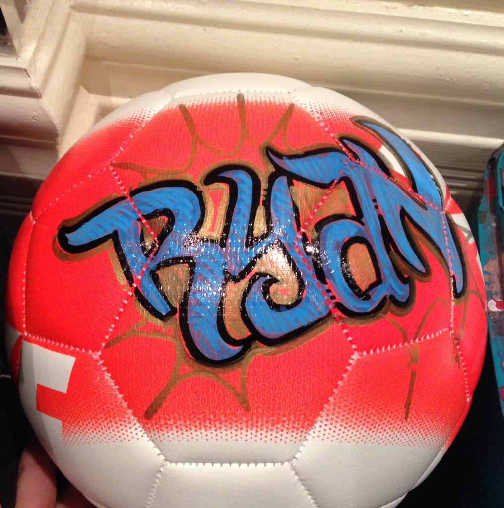 Graffiti soccer balls